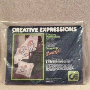 Cross Stitch Kit Baby Rocking Horse ~ 1984 Creative Expressions